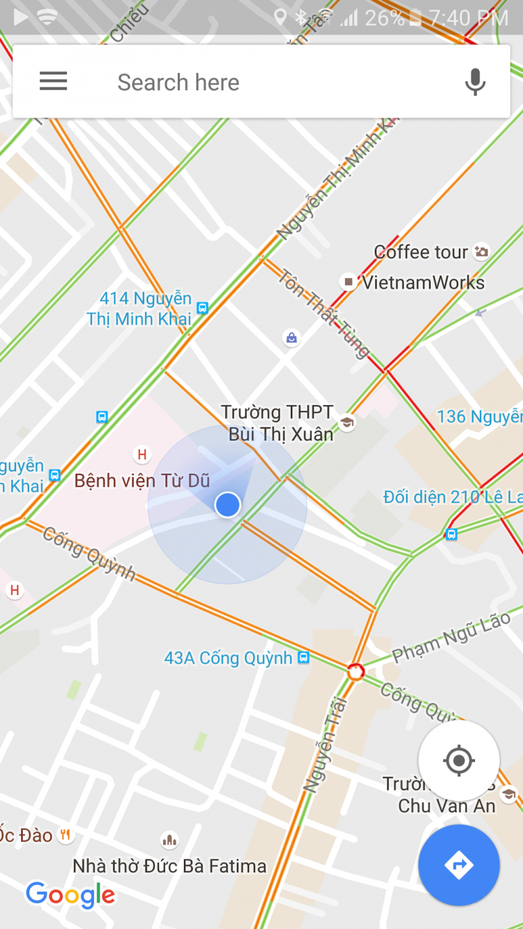 Chức năng xem tình trạng kẹt xe trên Google Maps đã có ở Việt Nam