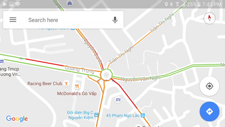 Chức năng xem tình trạng kẹt xe trên Google Maps đã có ở Việt Nam