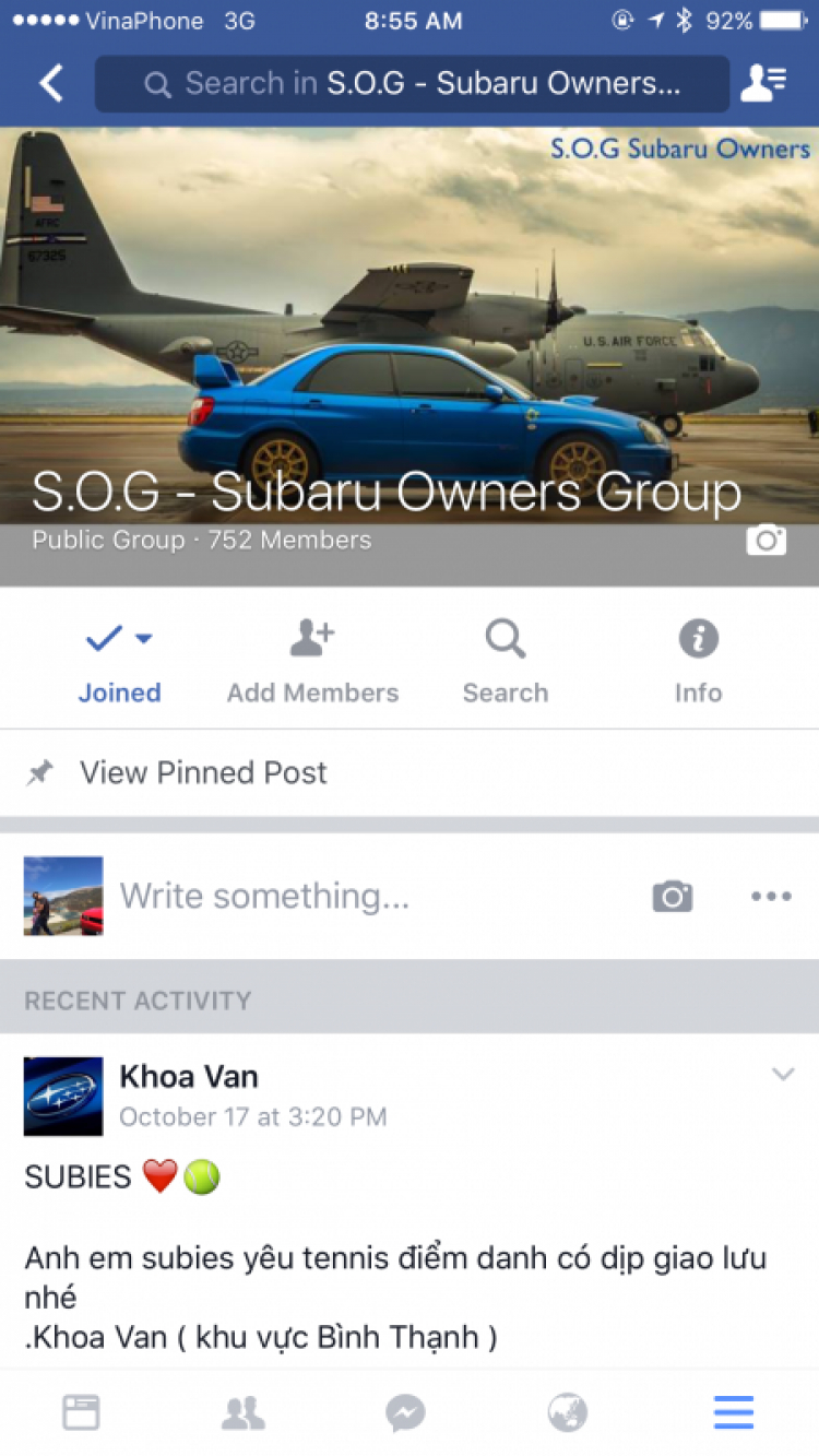 Thay Đổi Tên Hội Subaru SOG.