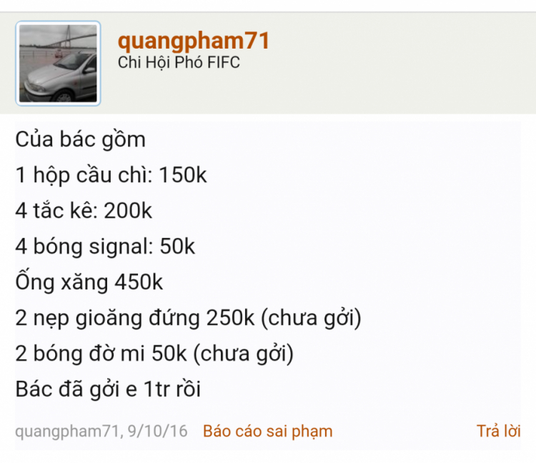 Phuộc xịn cho Fiat