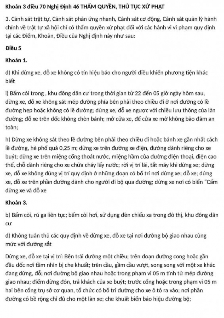 Các bác cho em hỏi quyền hạn xử lý của CSCD và CSTT được xử phạt lỗi gì ạ