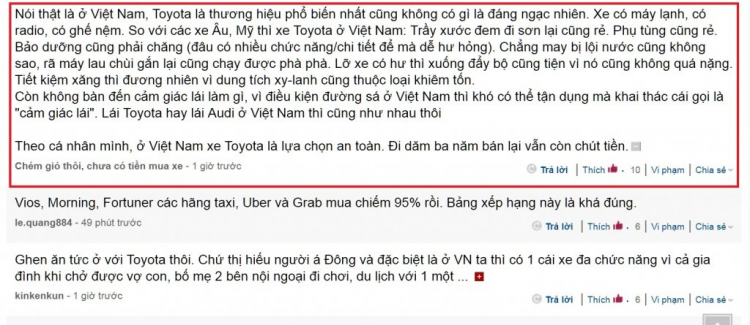Xài xễ Toyota mà mình tâm đắc.