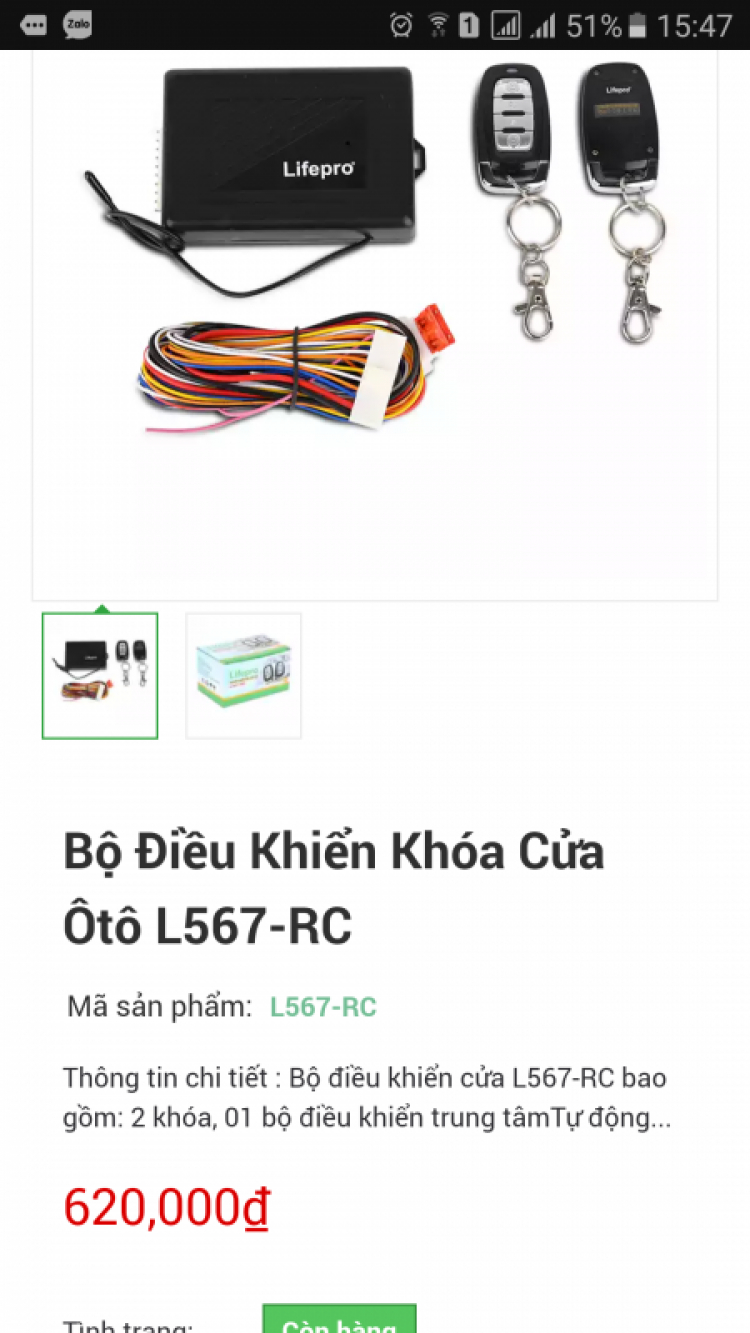 Gắn khóa điện cho Blind van