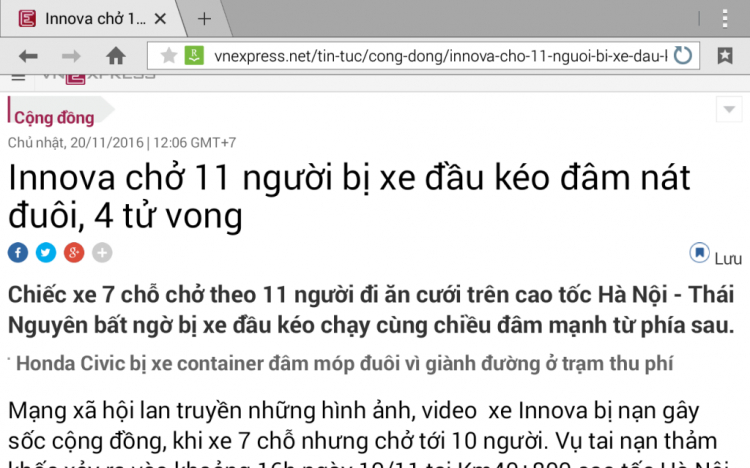 Thông tin nào đúng, lùi xe ẩu gây tai nạn hay bị đâm