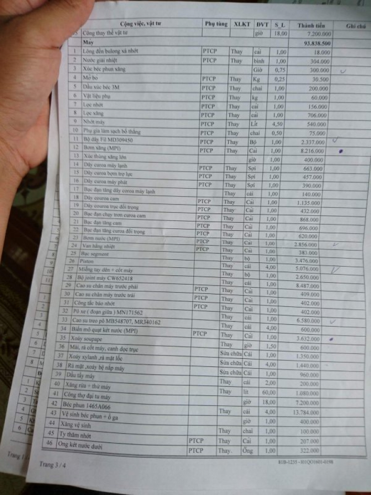 Đại tu máy Si 1..3 Đại tu máy Si 1..3