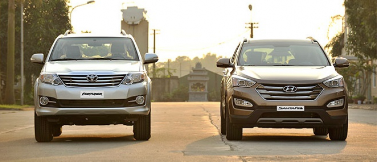 Fortuner vs SantaFe: chọn Nhật hay Hàn đây các bác ?