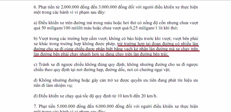 Vượt phải sao cho đúng luật.