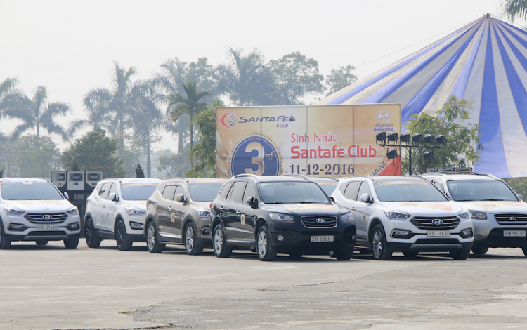 50 xe SantaFe mừng sinh nhật 3 năm FE Club Việt Nam