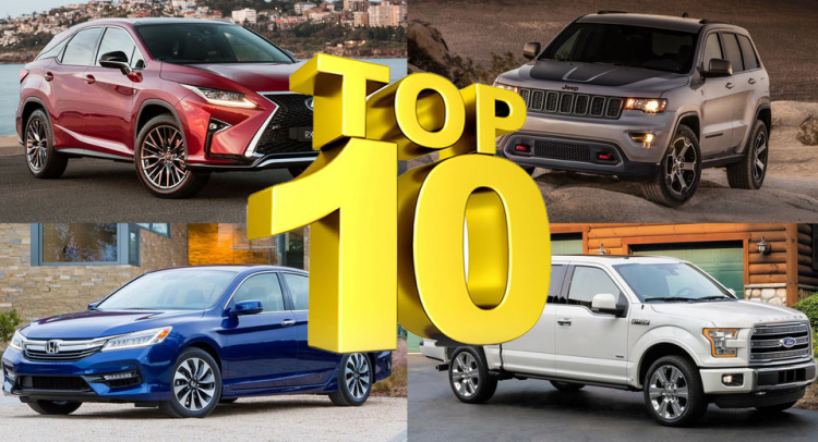 Top 10 mẫu xe được giới nhà giàu Mỹ ưa chuộng năm 2016