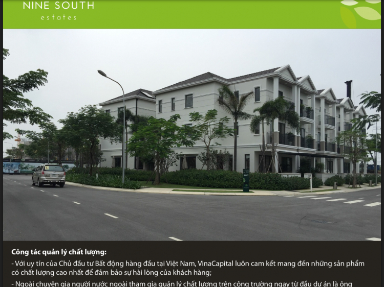 Thông tin về dự án Nine South estates - Nam Sài Gòn