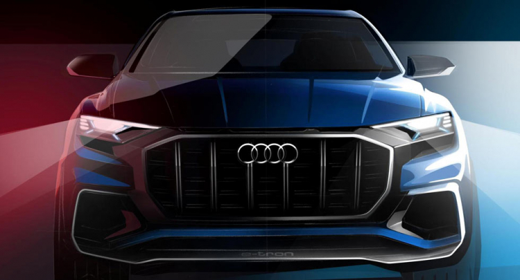Lộ ảnh thiết kế đầu tiên của Audi Q8 sắp ra mắt
