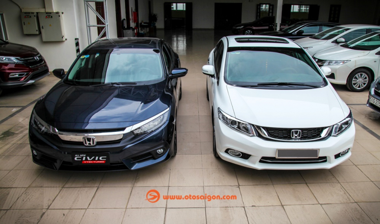 So sánh Honda Civic thế hệ cũ và mới qua ảnh