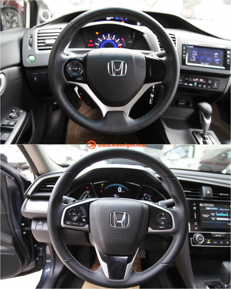 So sánh Honda Civic thế hệ cũ và mới qua ảnh