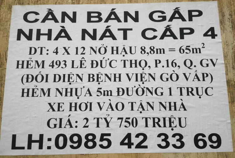 Sắp Bán Đất Gò Vấp Mà Thấy Thị trường nó đảo điên quá