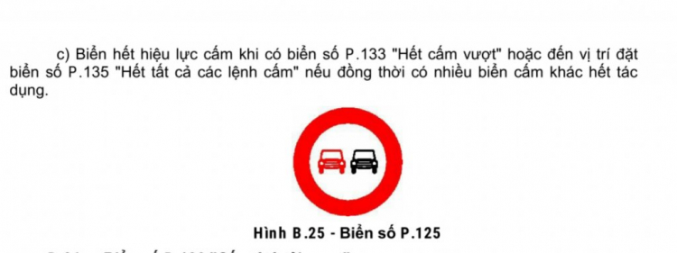 Lỗi vi phạm vượt trong đoạn đường có biển tam giác vàng cảng báo đường cong