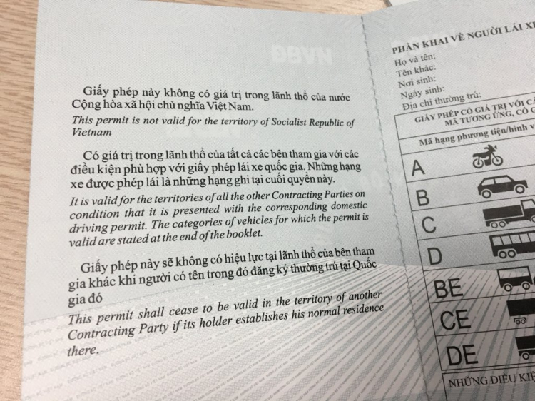 Đổi bằng lái xe quốc tế