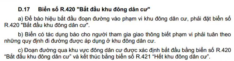 Biển báo "Hết khu vực dân cư" trên đường đi Vũng Tàu