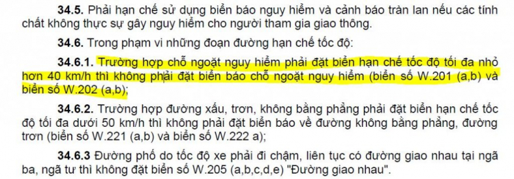 Lỗi vi phạm vượt trong đoạn đường có biển tam giác vàng cảng báo đường cong