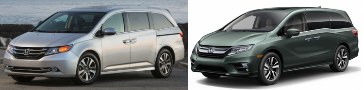 So sánh Honda Odyssey cũ và mới