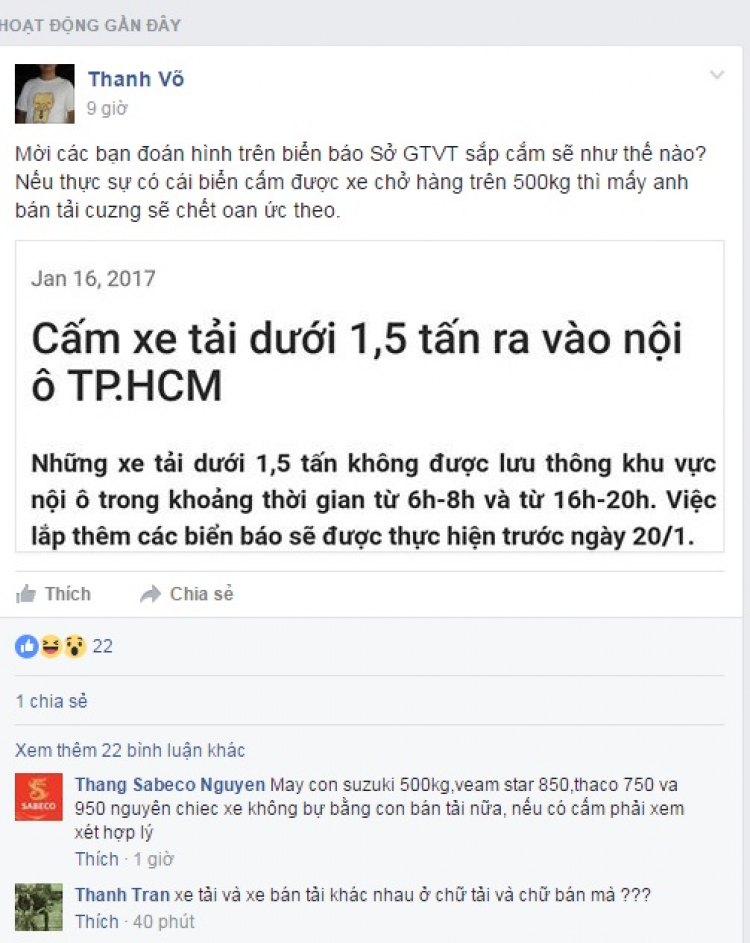 Mời dự đoán: biển cấm xe chở hàng dưới 1.5T như thế nào? Mời dự đoán: biển cấm xe chở hàng dưới 1.5T như thế nào?