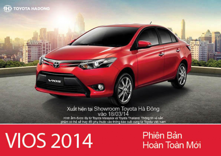 Tháng 3: Toyota Việt Nam ra mắt Vios 2014