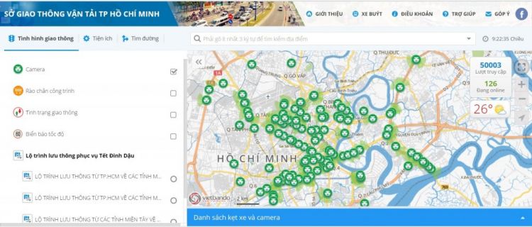 Xem 300 camera giao thông tại Tp. HCM