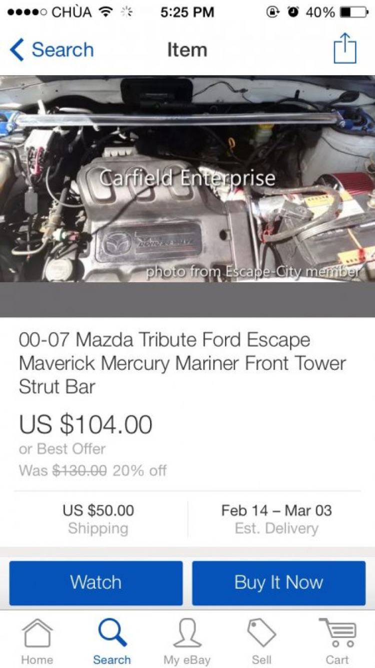Strut bar Ford Escape