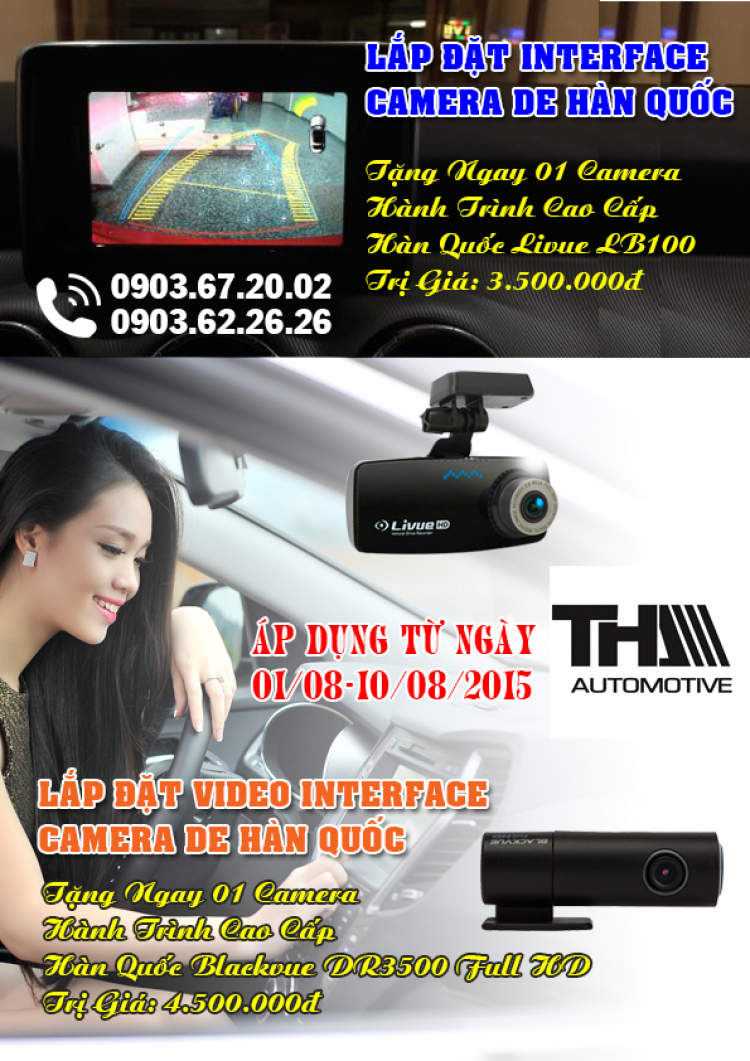 Camera hành trình cao cấp Blackvue Korea và Interface  Korea cho Merc, BMW, Audi