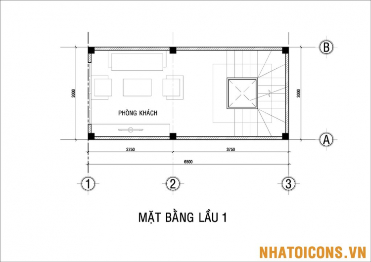 Xin hỏi giá Trọn gói xây nhà nhỏ (3x7.5m2)