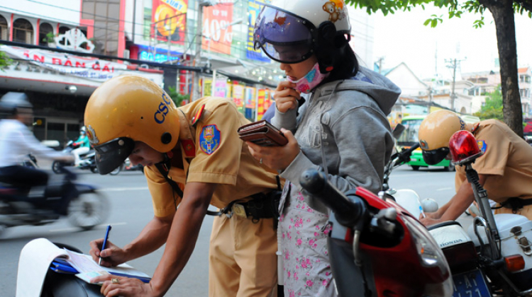 Bảng giá các mức phạt giao thông