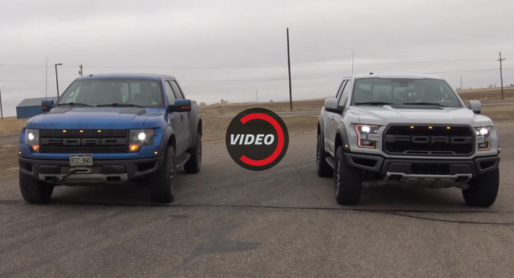 [Video] Ford F150 Raptor 2017 so kè tốc độ với F150 Raptor 2014 và Chevrolet Silverado 1500
