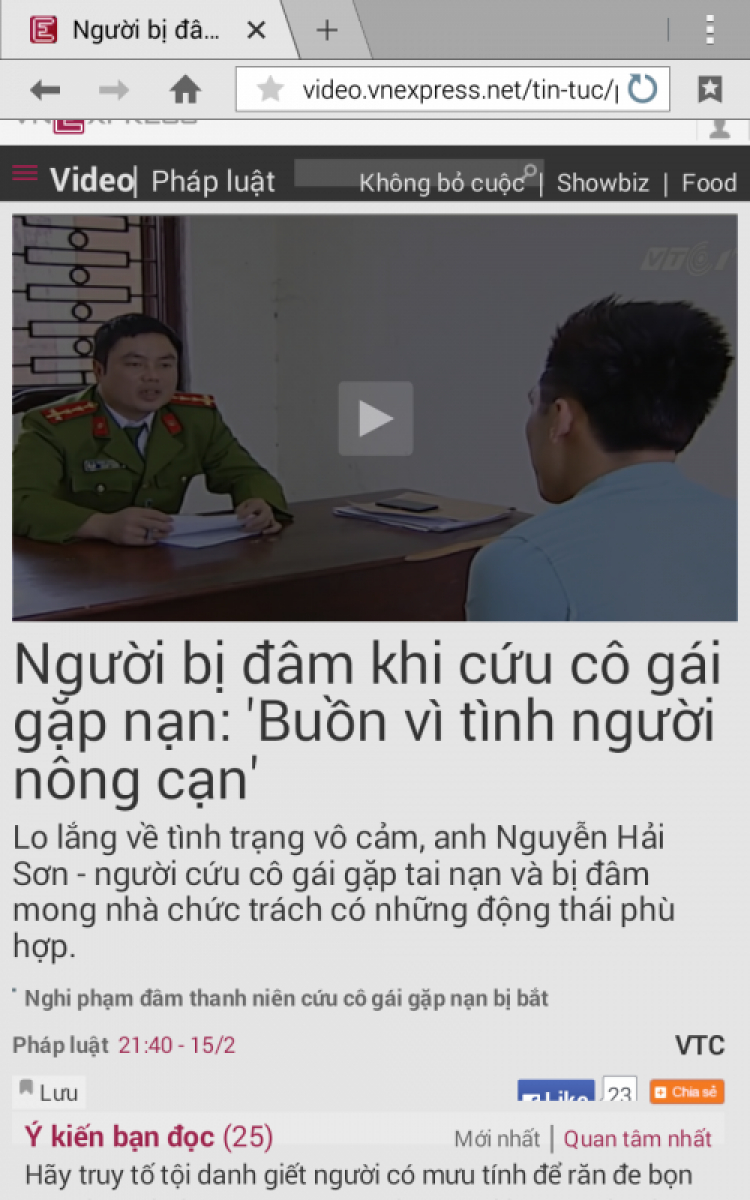 Lại chuyện cứu người bị tai nạn