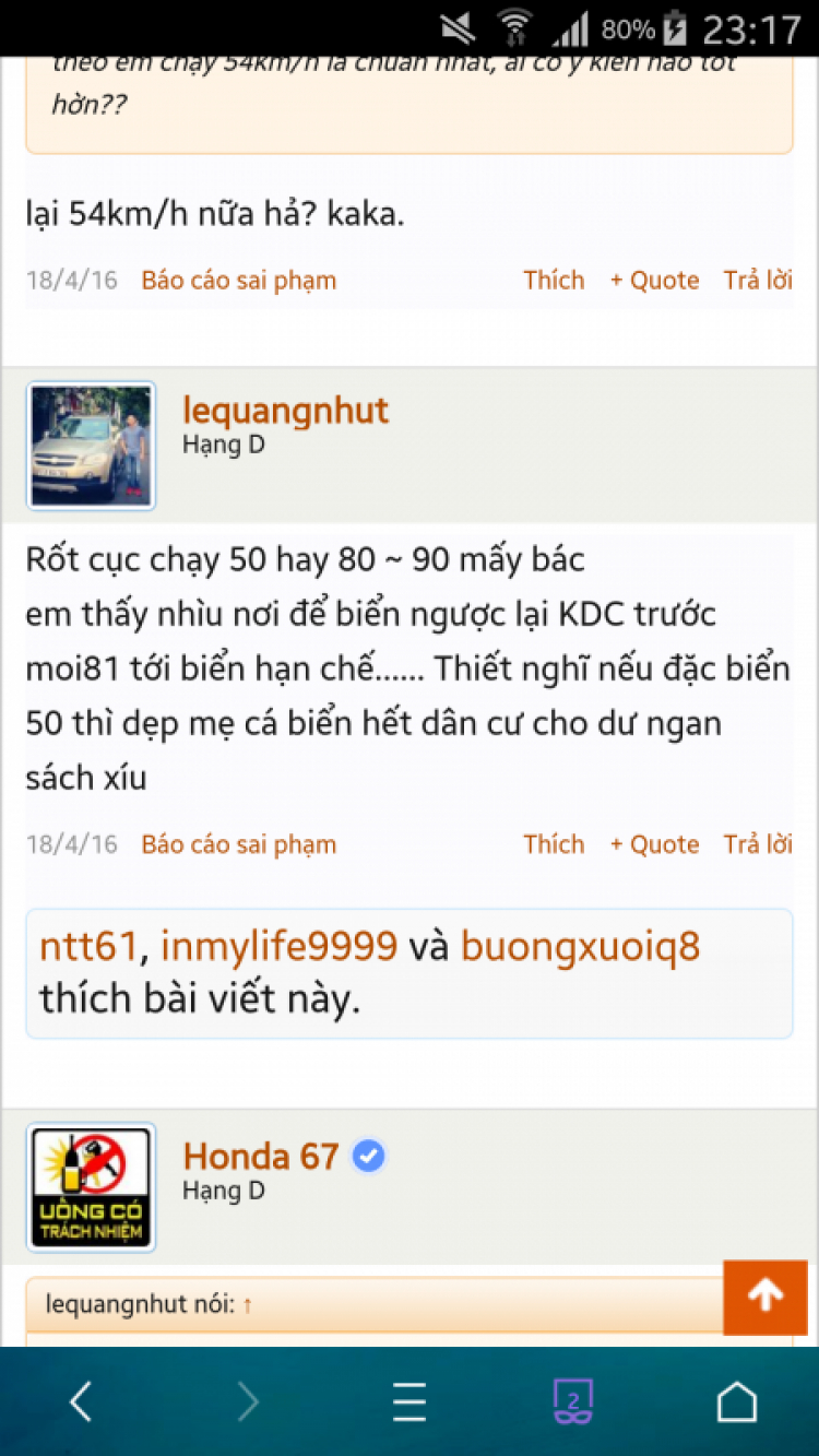 Hiệu lực khi có biển Hạn Chế Tốc Độ 127 và biển Bắt Đầu KDC R 420 theo QC 41/2016 Hiệu lực khi có biển Hạn Chế Tốc Độ 127 và biển Bắt Đầu KDC R 420 theo QC 41/2016