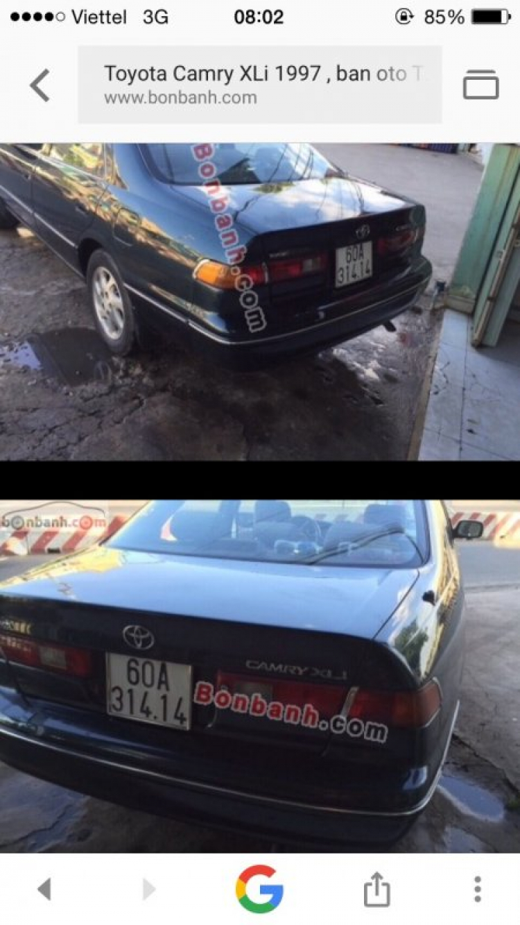 Camry: Trao đổi kinh nghiệm sửa chữa, phụ tùng Camry 8X 9X 0X (Đời 86 đến 2000) Camry: Trao đổi kinh nghiệm sửa chữa, phụ tùng Camry 8X 9X 0X (Đời 86 đến 2000)