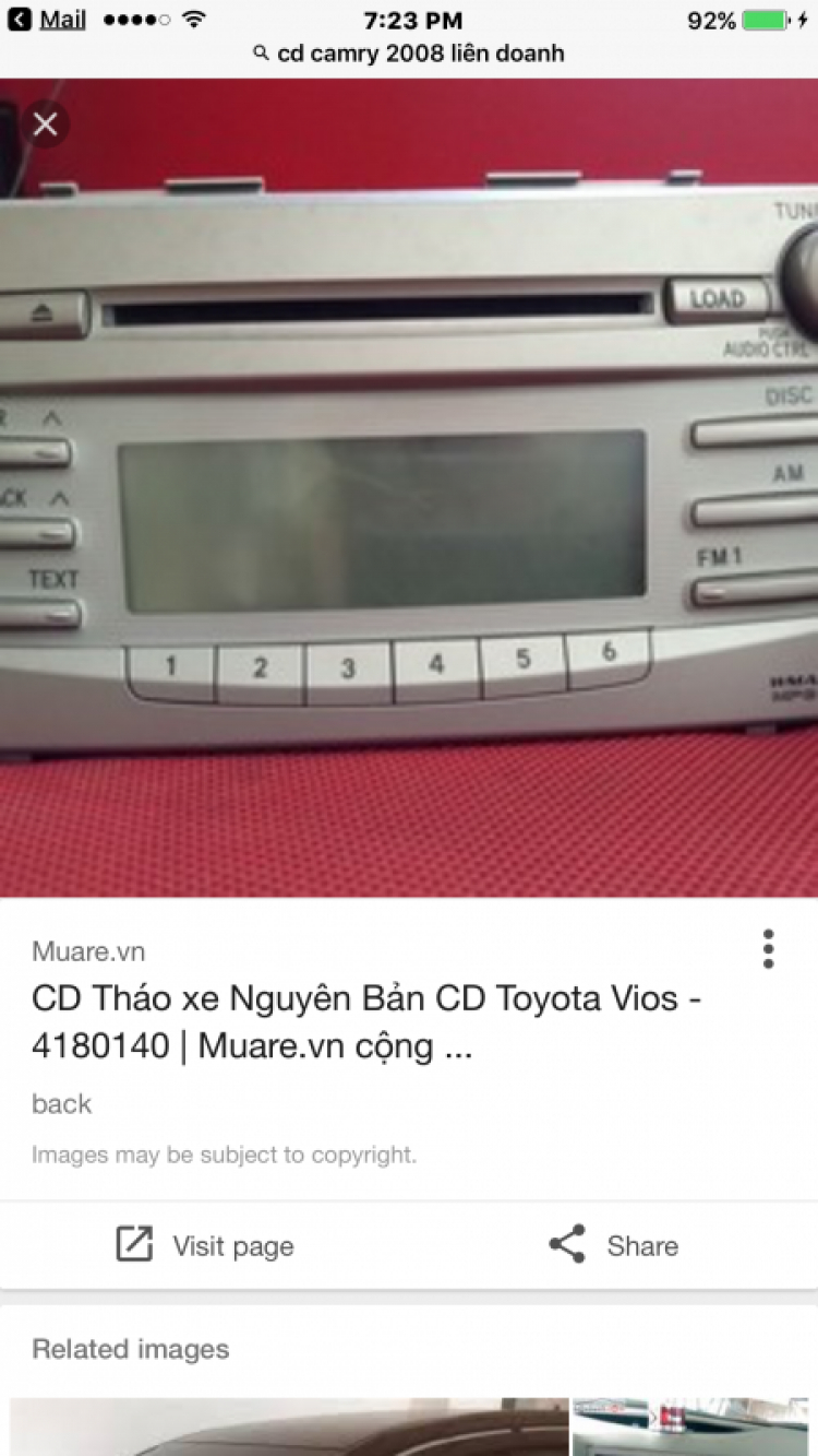 Nhờ tư vấn kết nối Bluetooth trên xe Camry 2008 LD