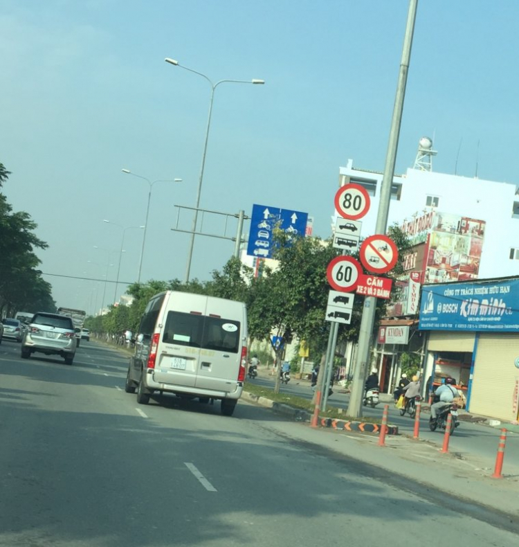Biển báo tốc độ mới trên VVK