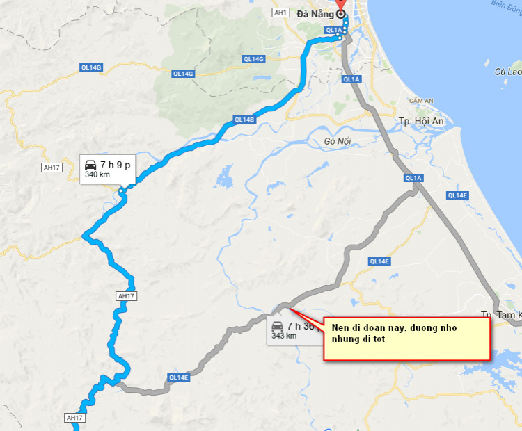 Đà Nẵng - Pleiku, đường đi, quán xá Đà Nẵng - Pleiku, đường đi, quán xá