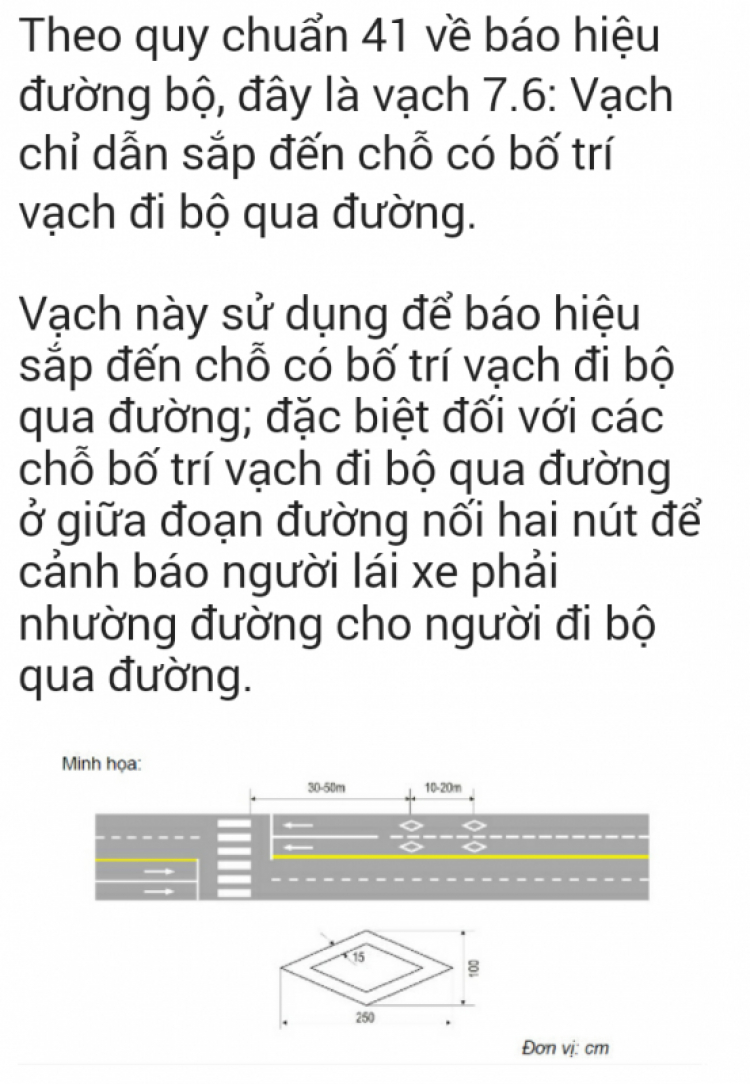 Kí hiệu này trên mặt đường là ý nghĩa gì?