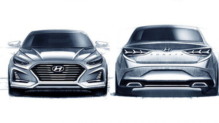 Hyundai Sonata 2018 lần đầu lộ diện