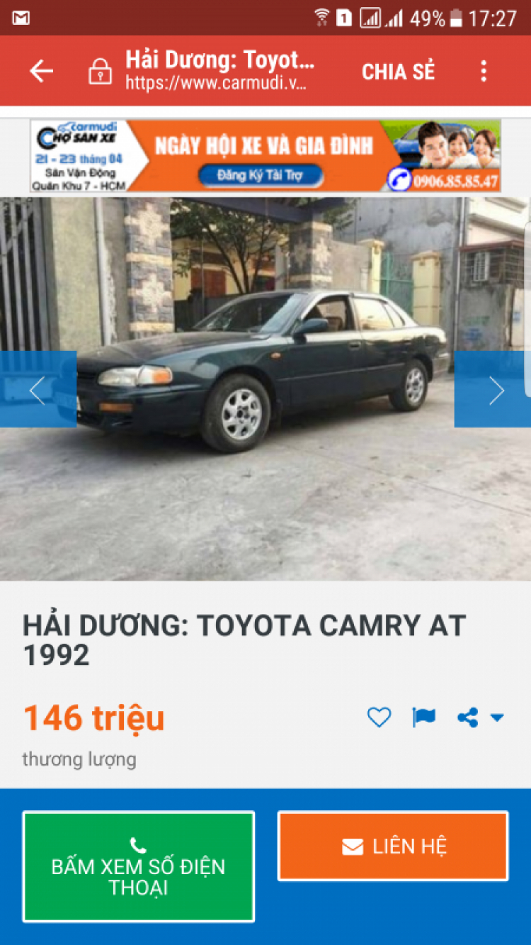 Camry: Trao đổi kinh nghiệm sửa chữa, phụ tùng Camry 8X 9X 0X (Đời 86 đến 2000)