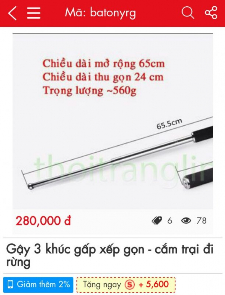 gậy tự vệ phòng thân
