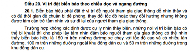 đậu xe che  khuất tầm nhìn biển báo
