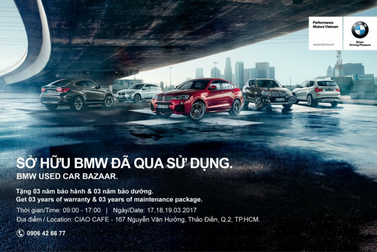 Mời tham dự chương trình test xe của BMW - Q2 TPHCM