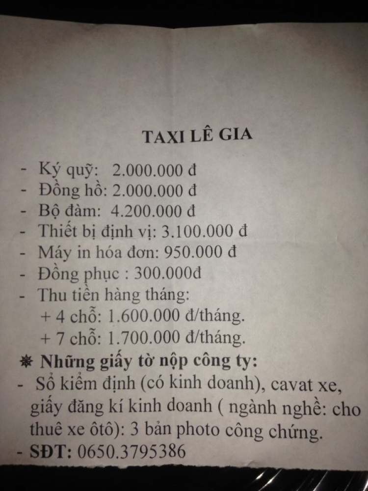 Hỏi về taxi minh giang, lê gia, thắng lợi ở bình dương.