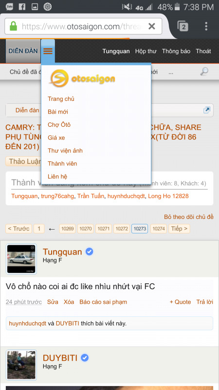 Camry: Trao đổi kinh nghiệm sửa chữa, phụ tùng Camry 8X 9X 0X (Đời 86 đến 2000) Camry: Trao đổi kinh nghiệm sửa chữa, phụ tùng Camry 8X 9X 0X (Đời 86 đến 2000)