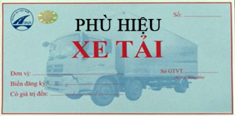 Phù hiệu xe tải Phù hiệu xe tải