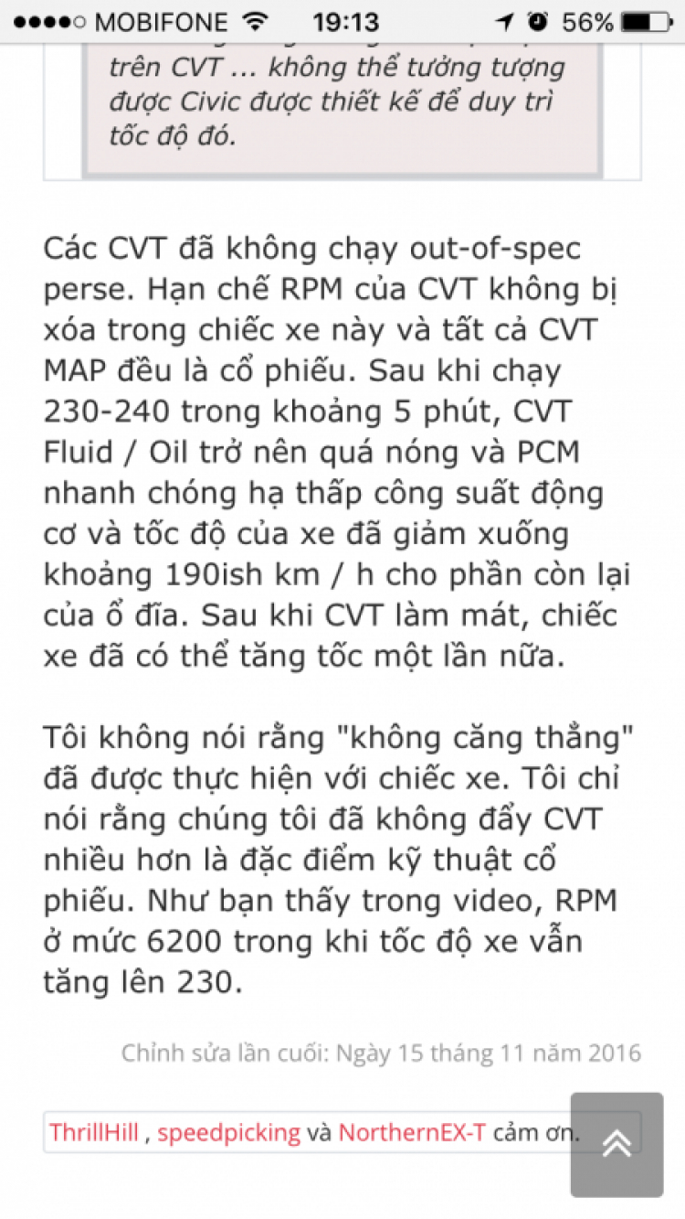 Đánh giá cảm giác lái và test max speed Civic 2017 Đánh giá cảm giác lái và test max speed Civic 2017