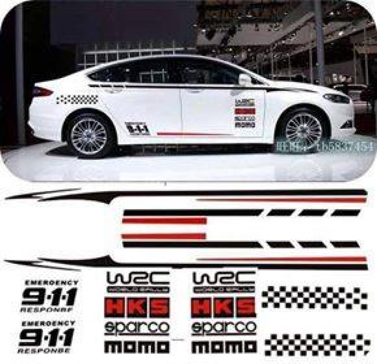 TEM DECAL SƯỜN XE WRC-911 OBD ONLINE