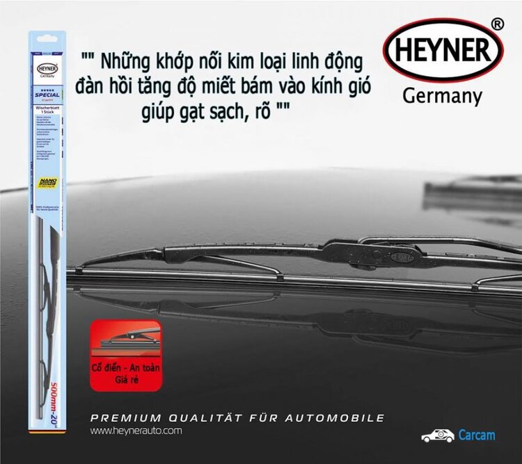 Gạt mưa HEYNER Germany - thương hiệu đến từ Đức - Được các bác OS tín nhiệm!