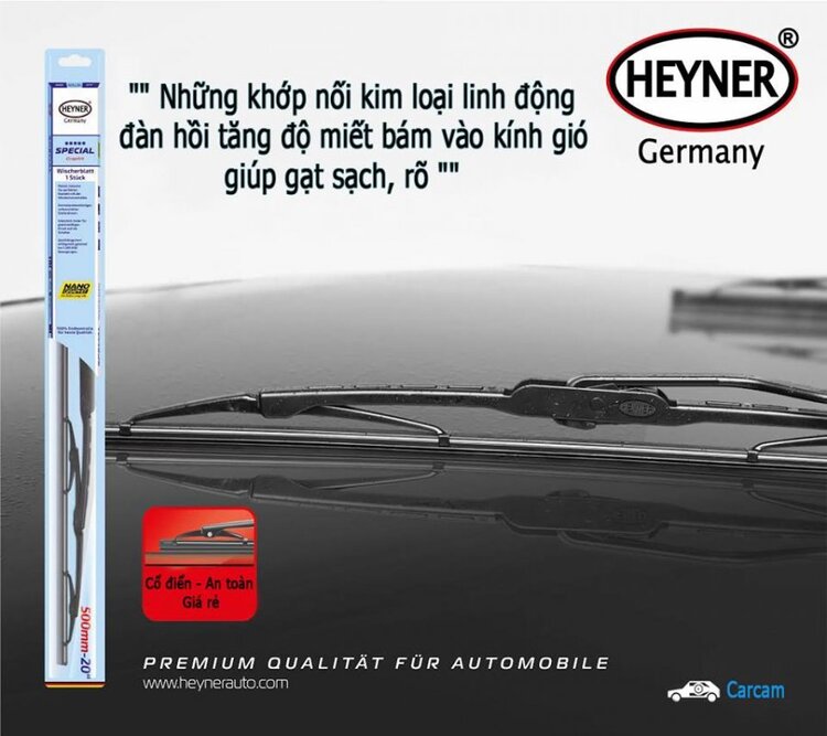 Gạt mưa HEYNER Germany - thương hiệu đến từ Đức - Được các bác OS tín nhiệm! Gạt mưa HEYNER Germany - thương hiệu đến từ Đức - Được các bác OS tín nhiệm!